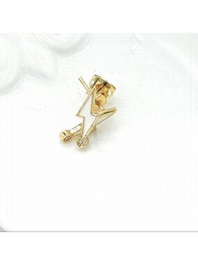 Enamel lightening bolt earrings.